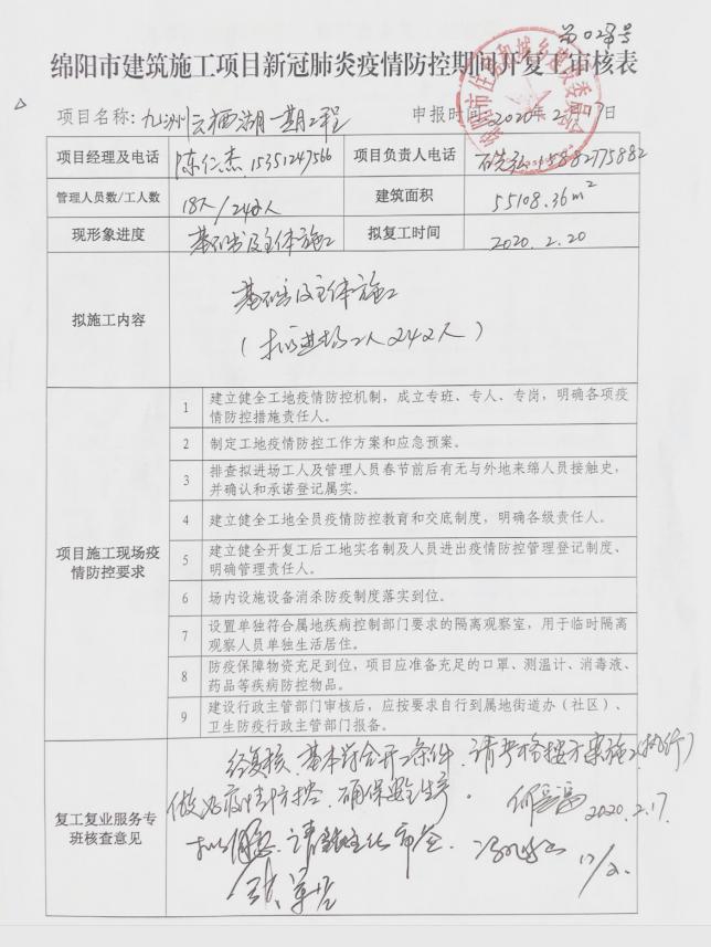 第四工程公司復工文件 第四工程公司復工文件